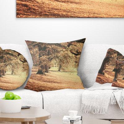 Dreamy Imagery of Autumn Forest - Coussin imprimé forêt