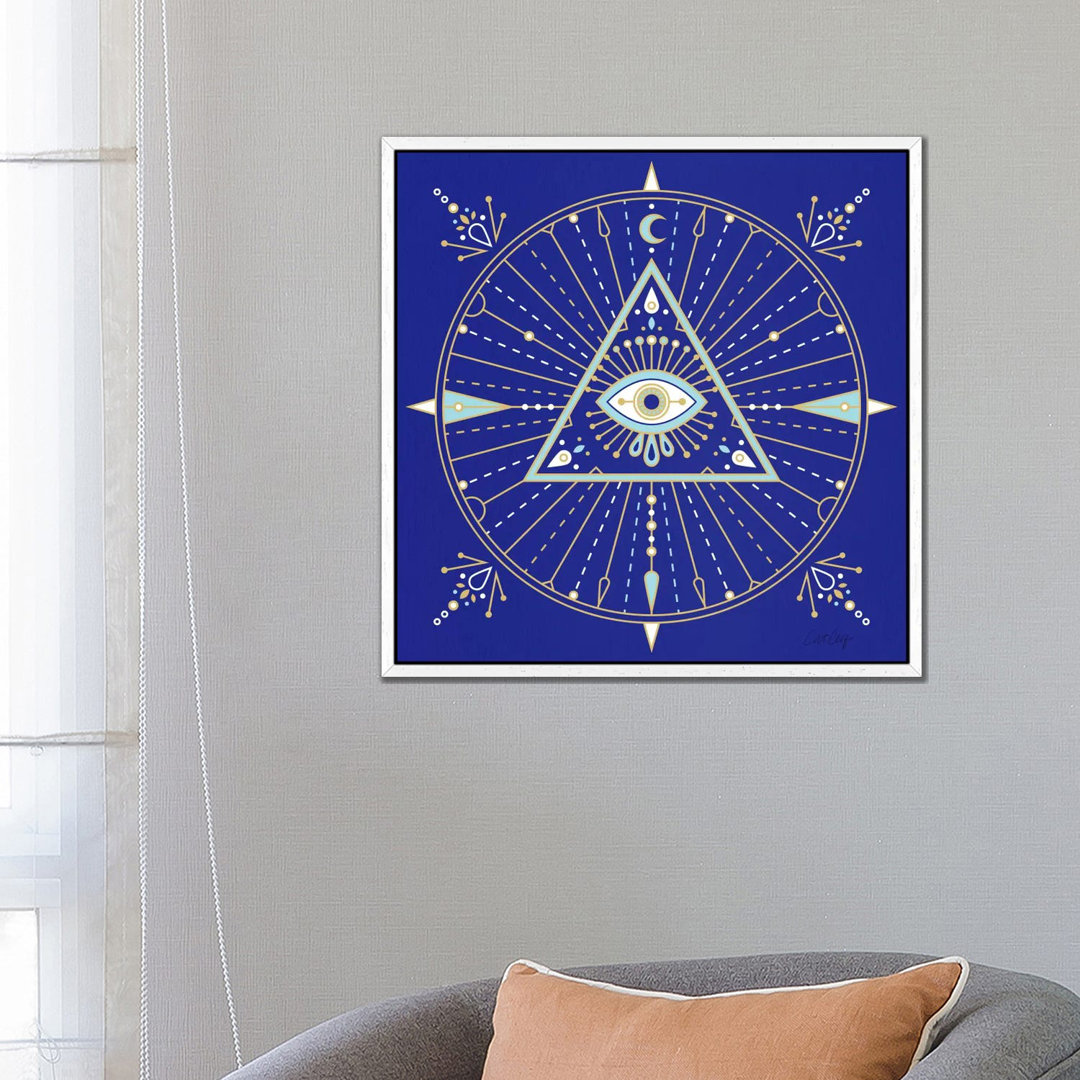 Evil Eye Mandala II von Cat Coquillette - Galerie-verpackte Leinwand Giclée auf Leinwand