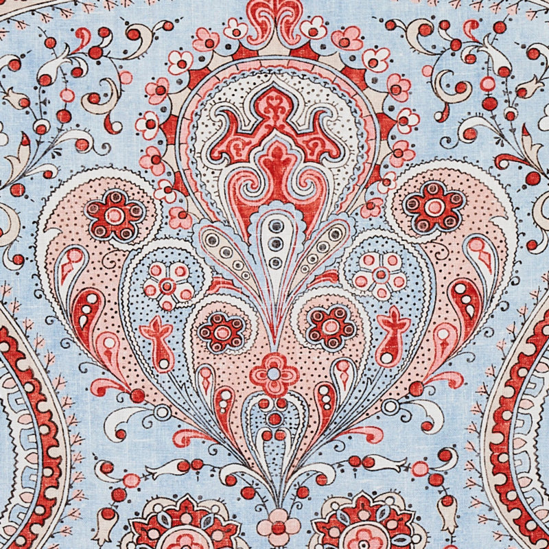Tissu à motif cachemire, Rose