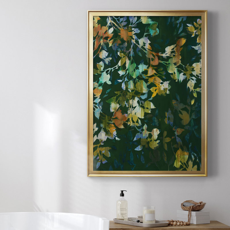Toile encadrée de qualité supérieure Whirlwind II - prête à être accrochée, H 42,5 po x l 30,5 po, Doré