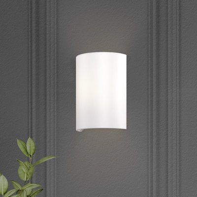 Meridian Shiny White Ada Sconce