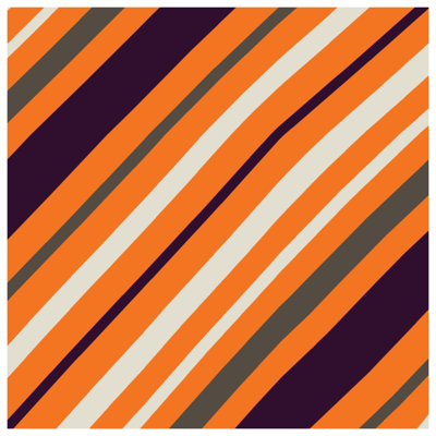 Édredon à rayures orange et brun