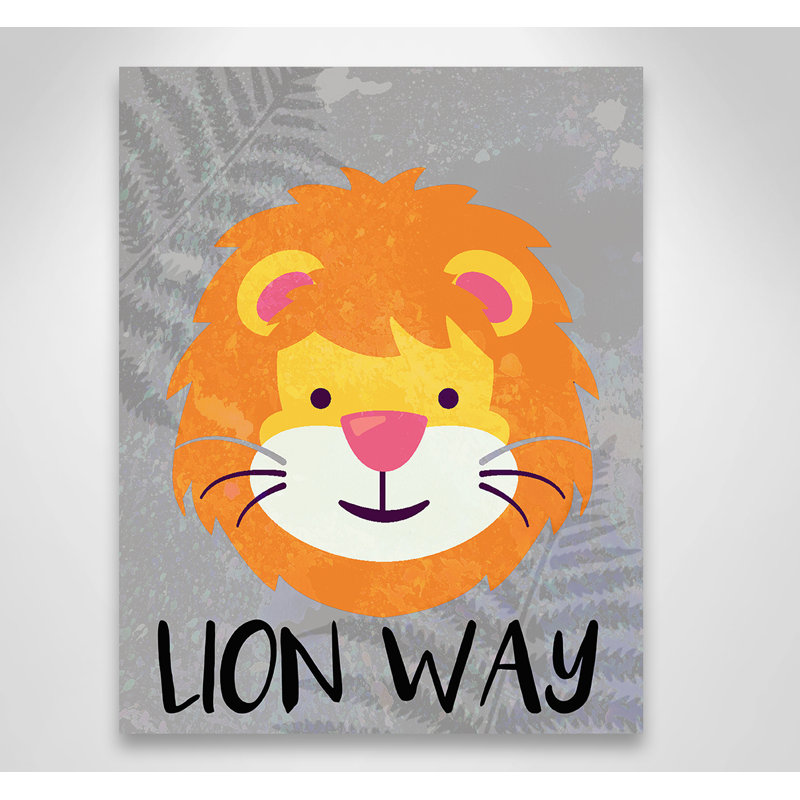 Impression sur papier Lion Way, H 14 po x l 11 po x P 1,5 po, Canevas