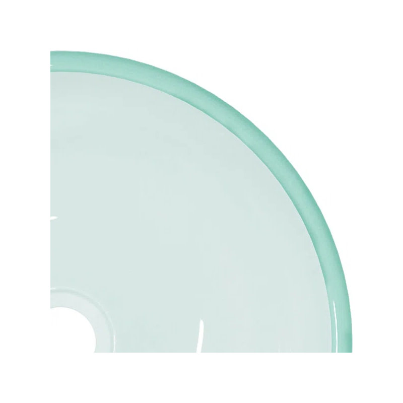 17 Stories Kaitie Glass Circular Sink, 12cm H x 30cm W x 30cm D, Frosted