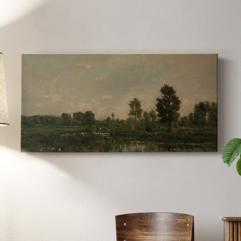 Série paysage-DL XXV- Toile tendue avec châssis - Prêt à accrocher, H 16 po x l 32 po