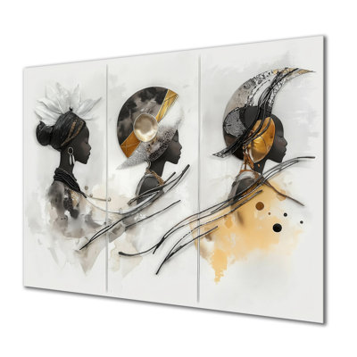 Spiritual Aura Of African Art II - People Metal Wall Art Decor, African Art Metal Print
