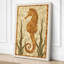 Seahorse Mosaic Coastal - Wrapped Canvas-1707573618-1707573623