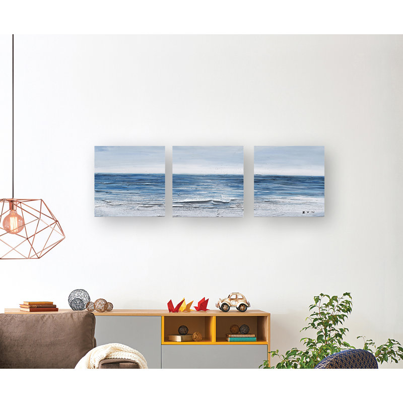« calme vagues », reproduction de peinture à l’huile à multiples images sur toile tendue