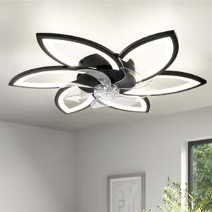 Acea 29.53'' 7 Blade Ceiling Fan with LED Lights?Indoor Remote Control Ceiling Fans With Lights