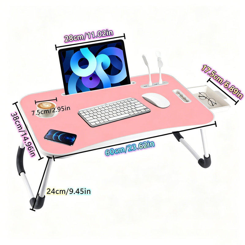 Laptop Desk for Bed Couch, Portable Laptop Stand for Desk, for Laptops and Writing