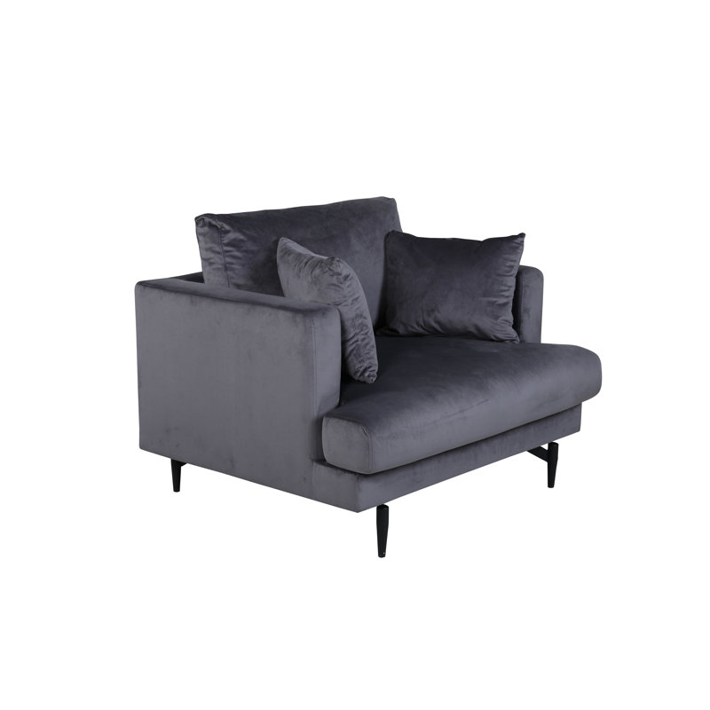 Lewandowski Upholstered Armchair, Dark Grey
