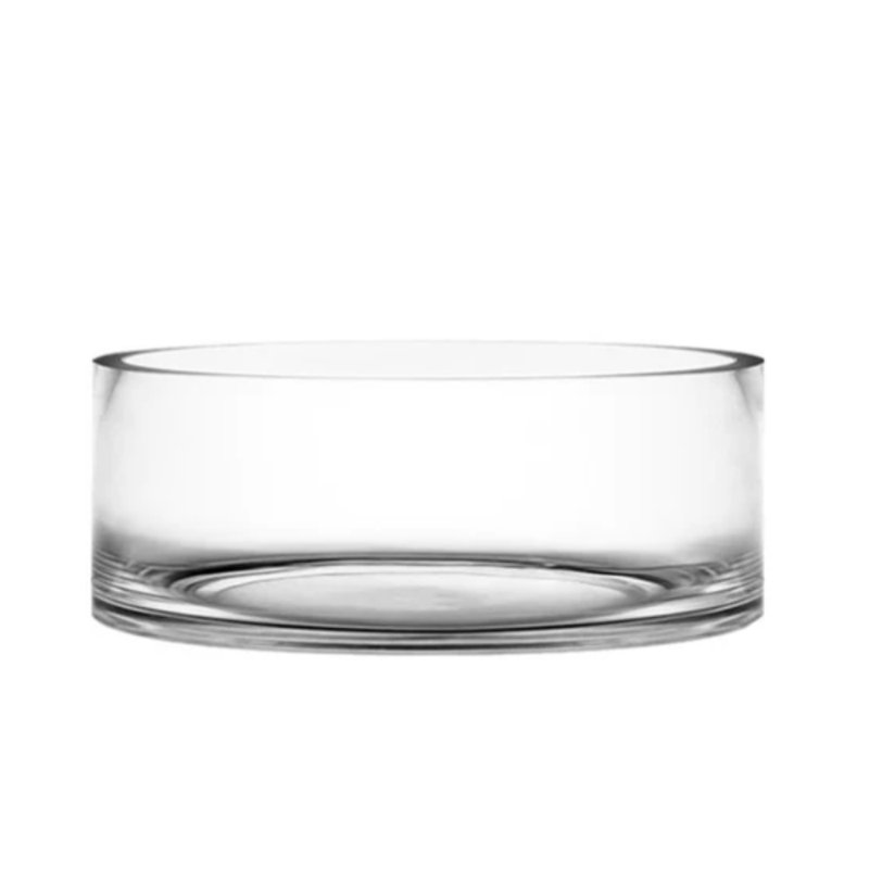Cylindre en verre transparent, H 5 po x l 12 po x P 12 po