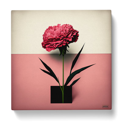 Carnation Flower Suprematism - No Frame Print