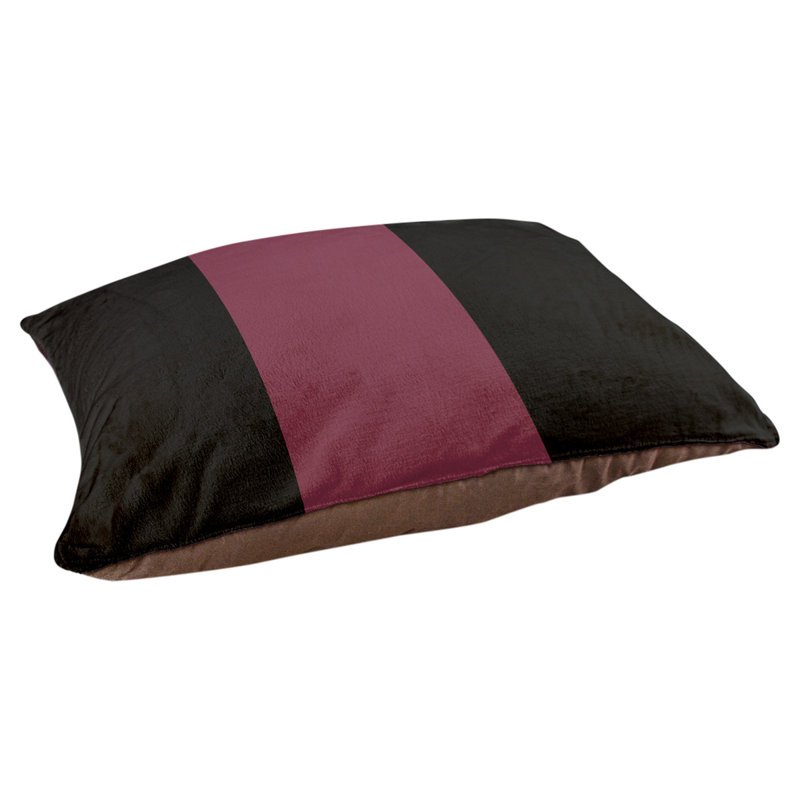 Coussin Cleveland, Moyen (l 28 po x P 18 po x H 9,5 po), Noir / vin / noir