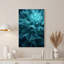 Art mural sur toile, pétales de fleurs bleu sarcelle-887290385