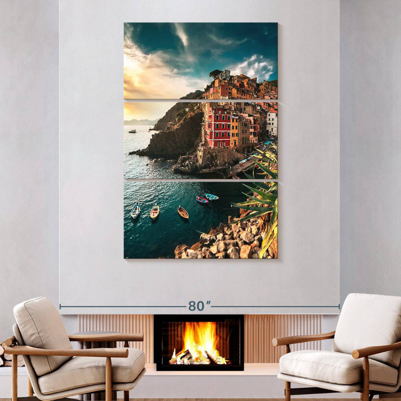Gillard Riomaggordin Cinque Terre, H 74 po x l 48 po