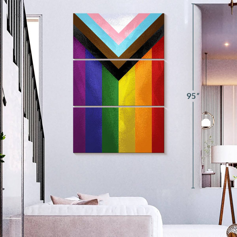 Khareem Modern Pride Flag, 74" H x 48" W