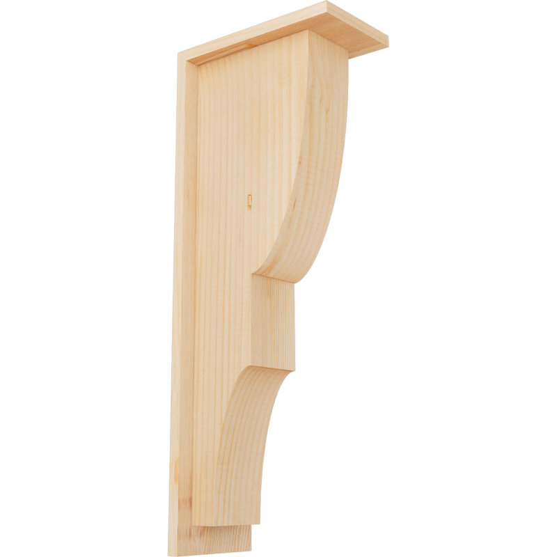 Corbeau Ridgewood avec contre-plaque, H 26 po x l 5,5 po x P 10 po, Sapin de Douglas, Lisse