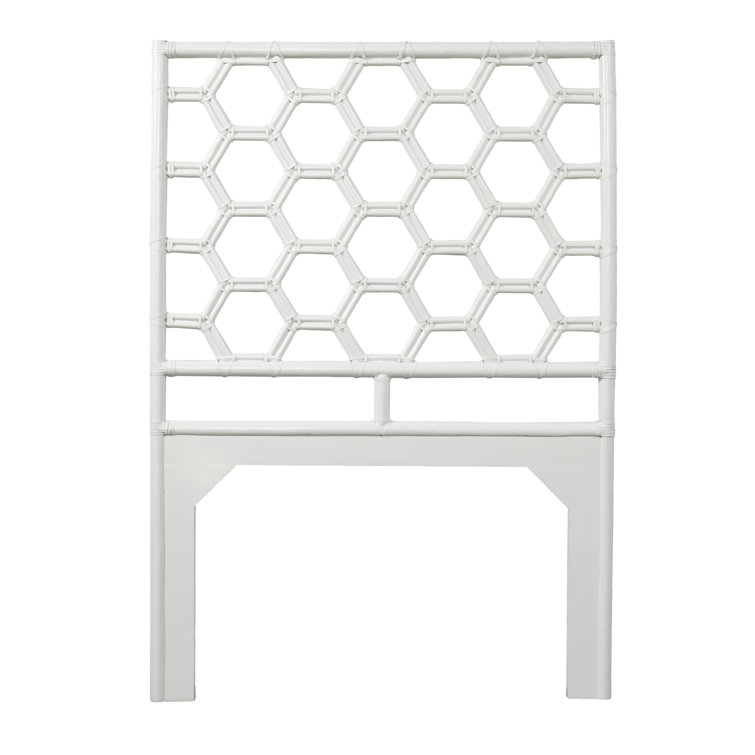 Honeycomb Wicker/Rattan Open-Frame Headboard