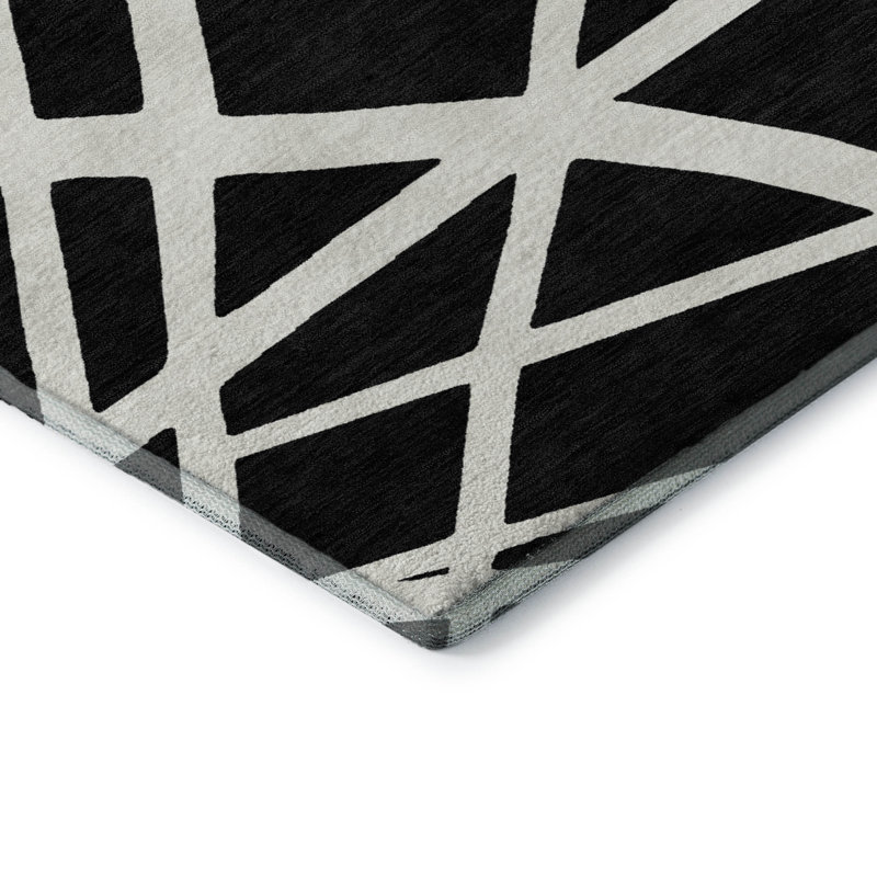 Premium Machine Washable Cossette AMF1040 Geometric Rug, Rectangulaire 8 pi x 10 pi