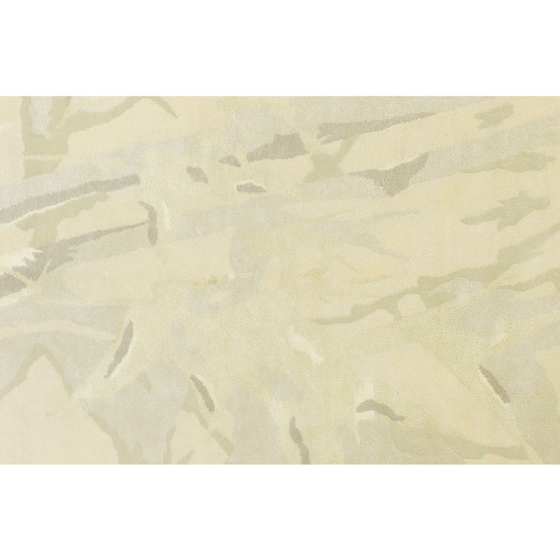 Abstract Area Rug in Ivory/Gray/Beige, Rectangle 3' x 5'