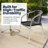 Haverhill 27.5'' Square Aluminum Indoor-Outdoor Table Set with 4 Rattan Chairs-86324062-86324064