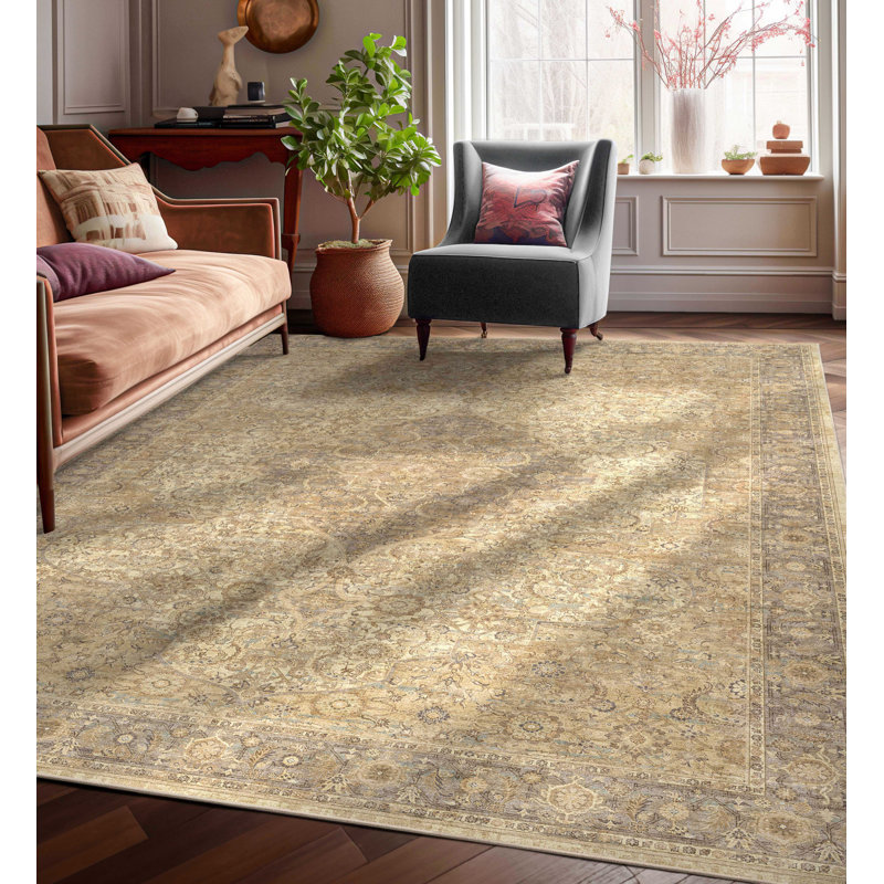 Tapis oriental à motif de médaillon rétro Espy Ankara, Rectangle 6 pi x 9 pi