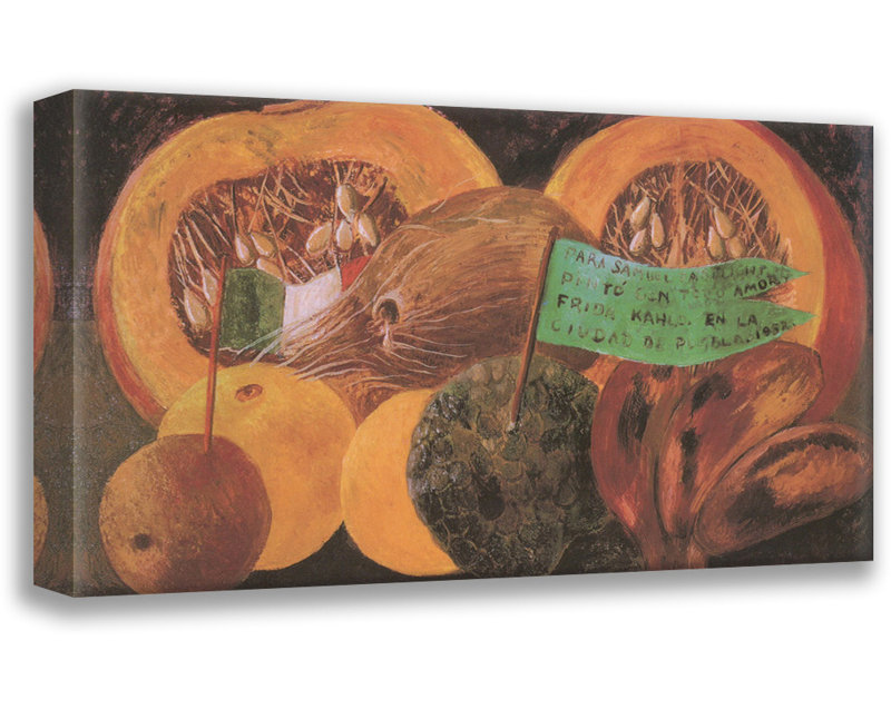 «Still Life Dedicate to Samuel Fastliche» par Frida Kahlo, toile tendue avec châssis, H 13 po x l 18 po