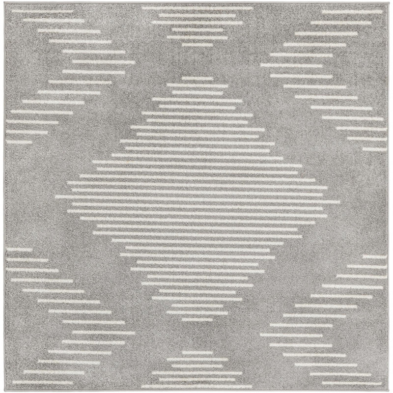 Geometric Indoor Rug, Square 5'3"