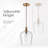 Adjustable Brass Water Glass Pendant Light, Single Hanging Fixture