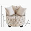 Chaise d'appoint contemporaine rembourrée et capitonnée-503644406