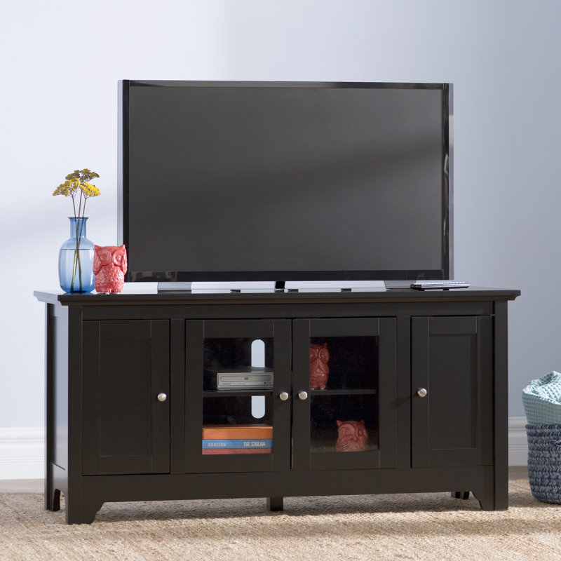 Bracamonte 52" 4-Door TV Stand for TVs up to 58", Matte Black