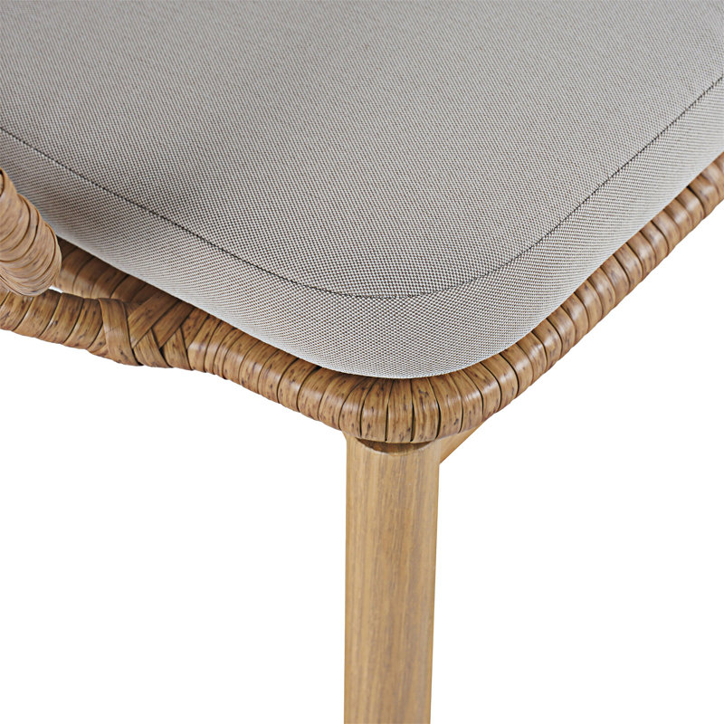 Ensemble de 2 chaises d'extérieur en osier avec coussins