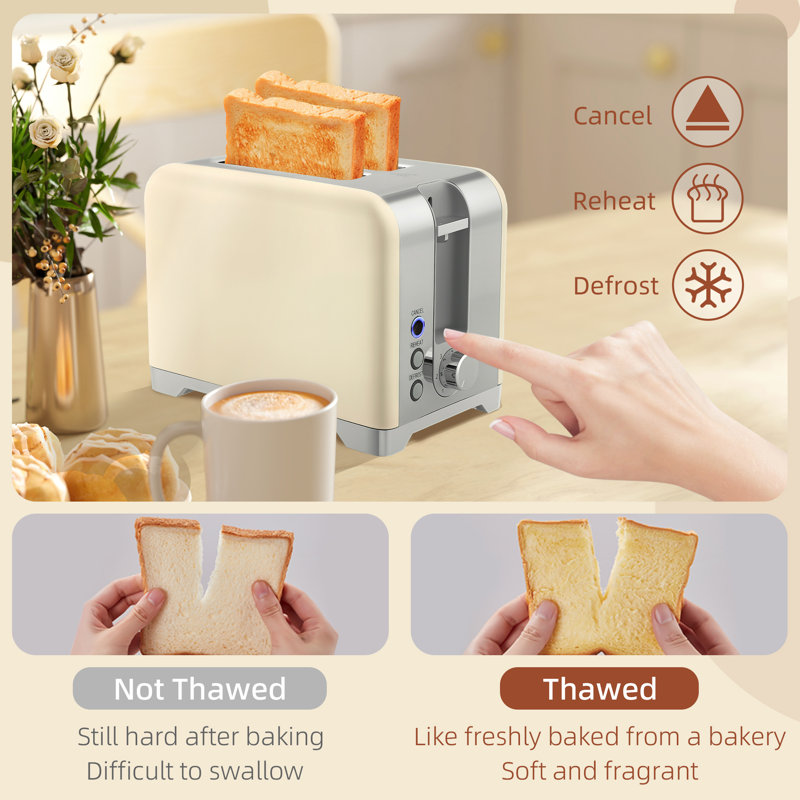 Kettle and Toaster Set, Cream/Silver