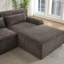 Canapé modulaire surdimensionné en L Chenille, design minimaliste, canapé-lit confortable pour les salons, les appartements et les espaces de réception-310606997