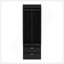 Armoire Tarento, deux tiroirs, finition wengé noir-1872408347
