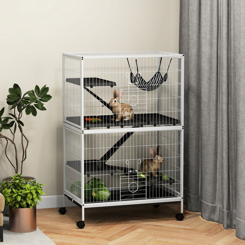 Cage pour petits animaux 50,5 "par - 5, blanc avec pour furets et chinchillas, route d'accès 4 portes 50" 5 quarts, portes et chinchillas