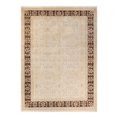 Sakiko One-of-a-Kind 9' 0" X 12' 6" 2010s Wool Area Rug in Ivory