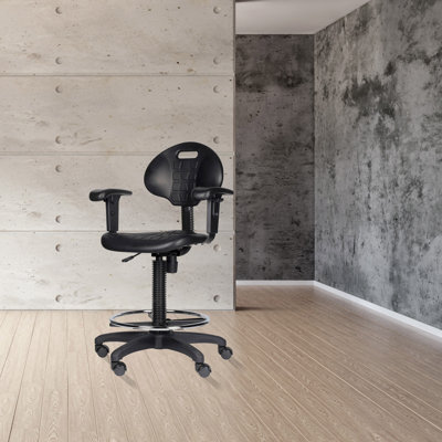 Romulus Rolling Task stool 22" -32" Height