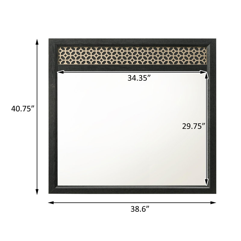 Commode miroir noir