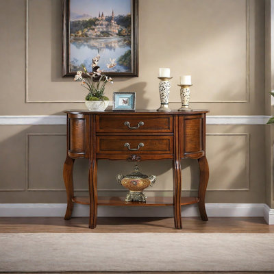 Half Round Solid Wood Console Table