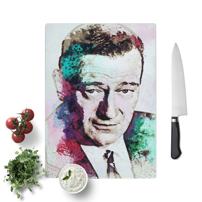 Glass John Wayne in Abstract Chopping Board