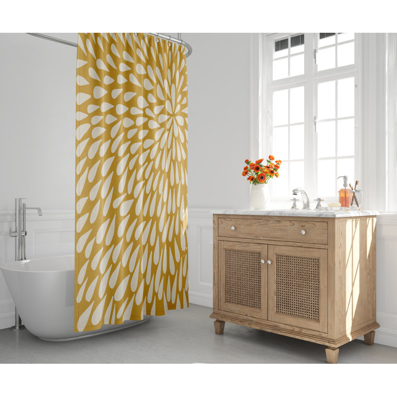 Rideau de douche, Jaune/beige