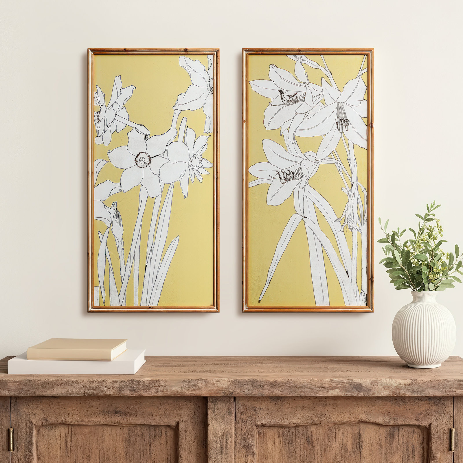 Flowering Amaryllis 2-Piece Print Set