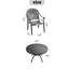 (Coussins de couleurs aléatoires) Ensemble de meubles de patio en aluminium coulé avec coussins-460327673