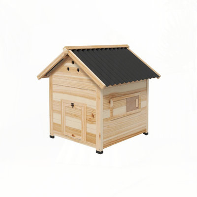 Pet Coop,Wooden House with Openable Roof