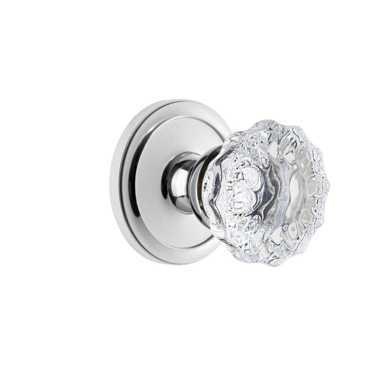Rosette Grandeur avec bouton en cristal Fontainebleau, Passage (couloir et garde-robe), 2 3/4"