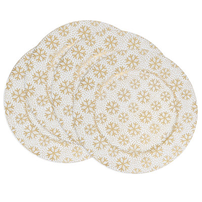 Frosted Snowflake Charger Plate (Set of 4)
