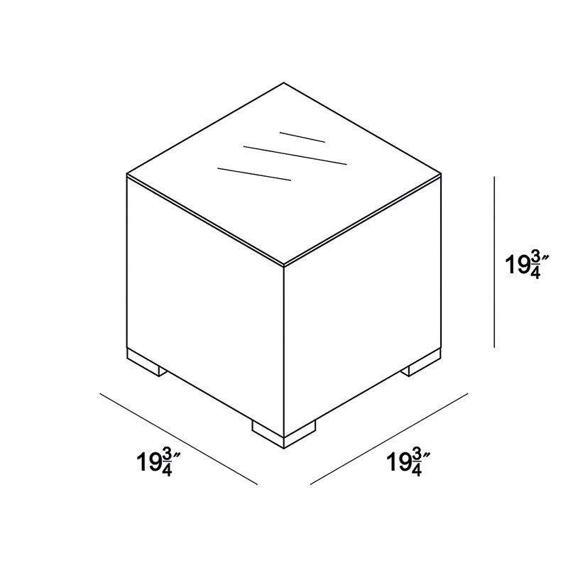 Dune Outdoor Square Side Table