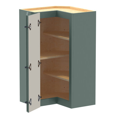 Gallery Express Haven Assembled 21 in W X 21 in D X 36 in H Corner Diagonal Kitchen Cabinet Left in Meadow